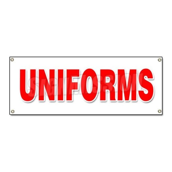 UNIFORMS BANNER SIGN workplace organization corporate clothing image branding
